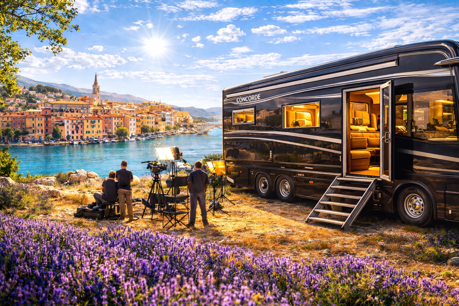 Loge mobile haut de gamme pour tournage en Provence