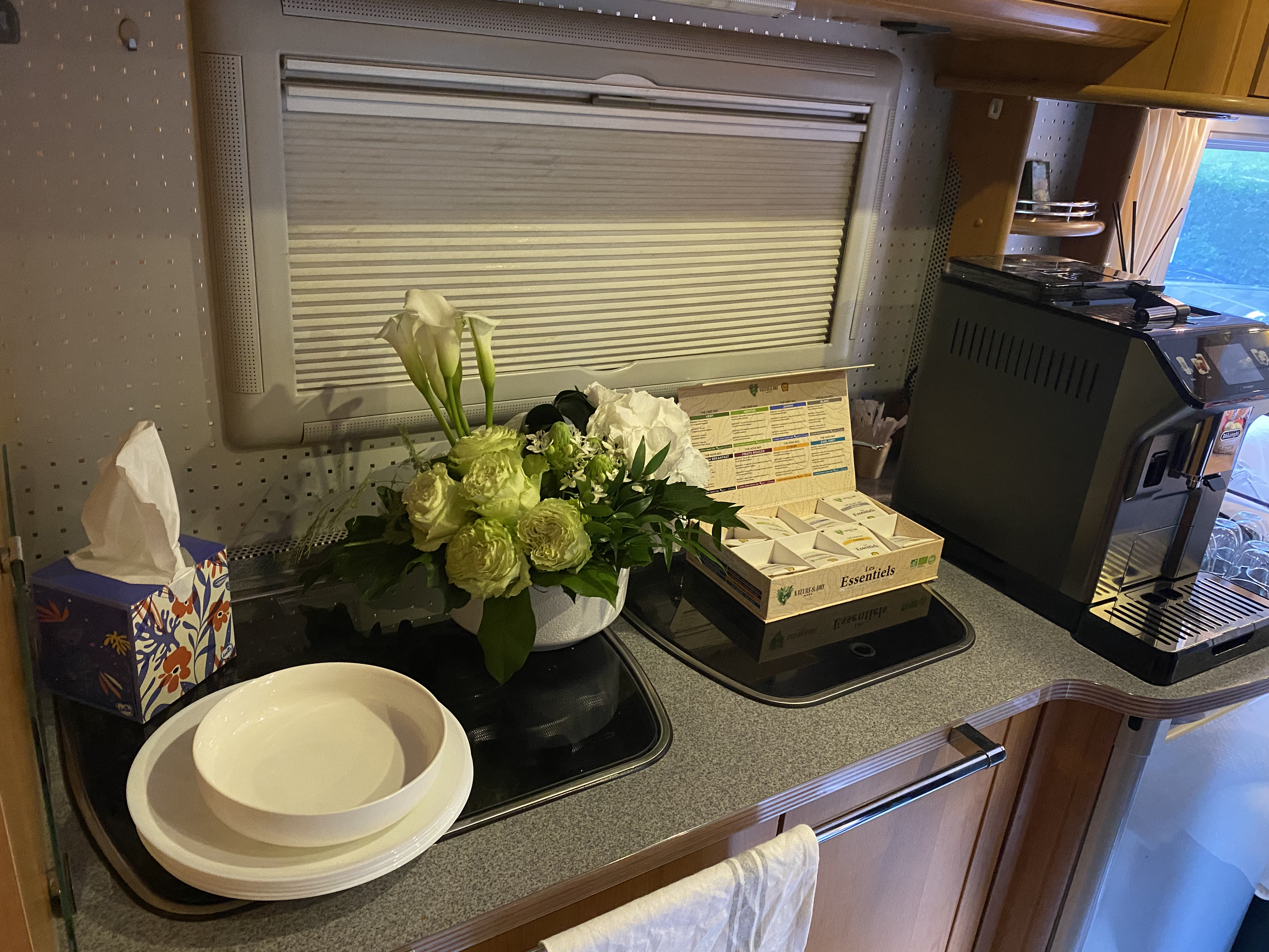 Cuisine préparée dans le motorhome