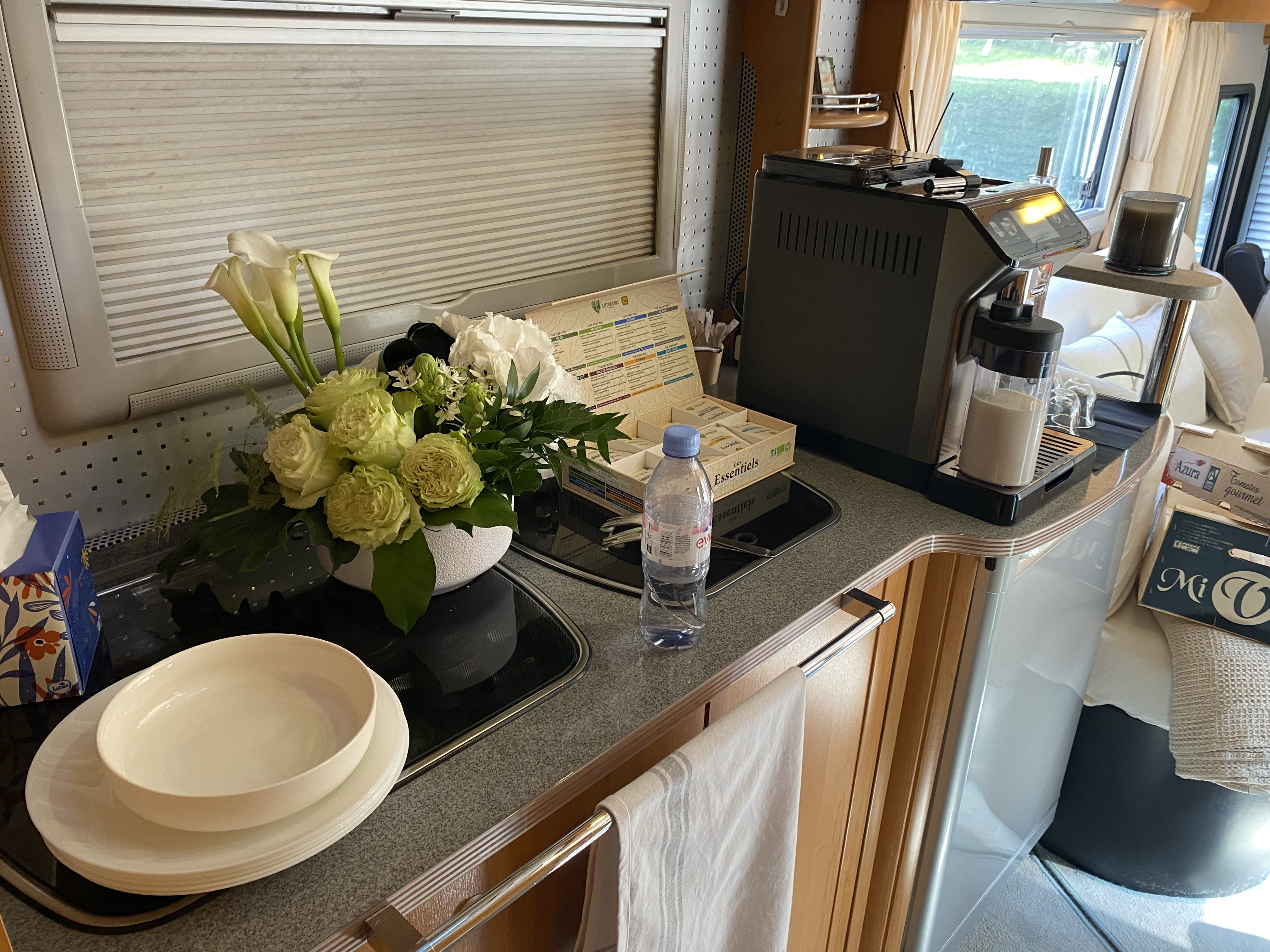 Cuisine préparée dans le motorhome